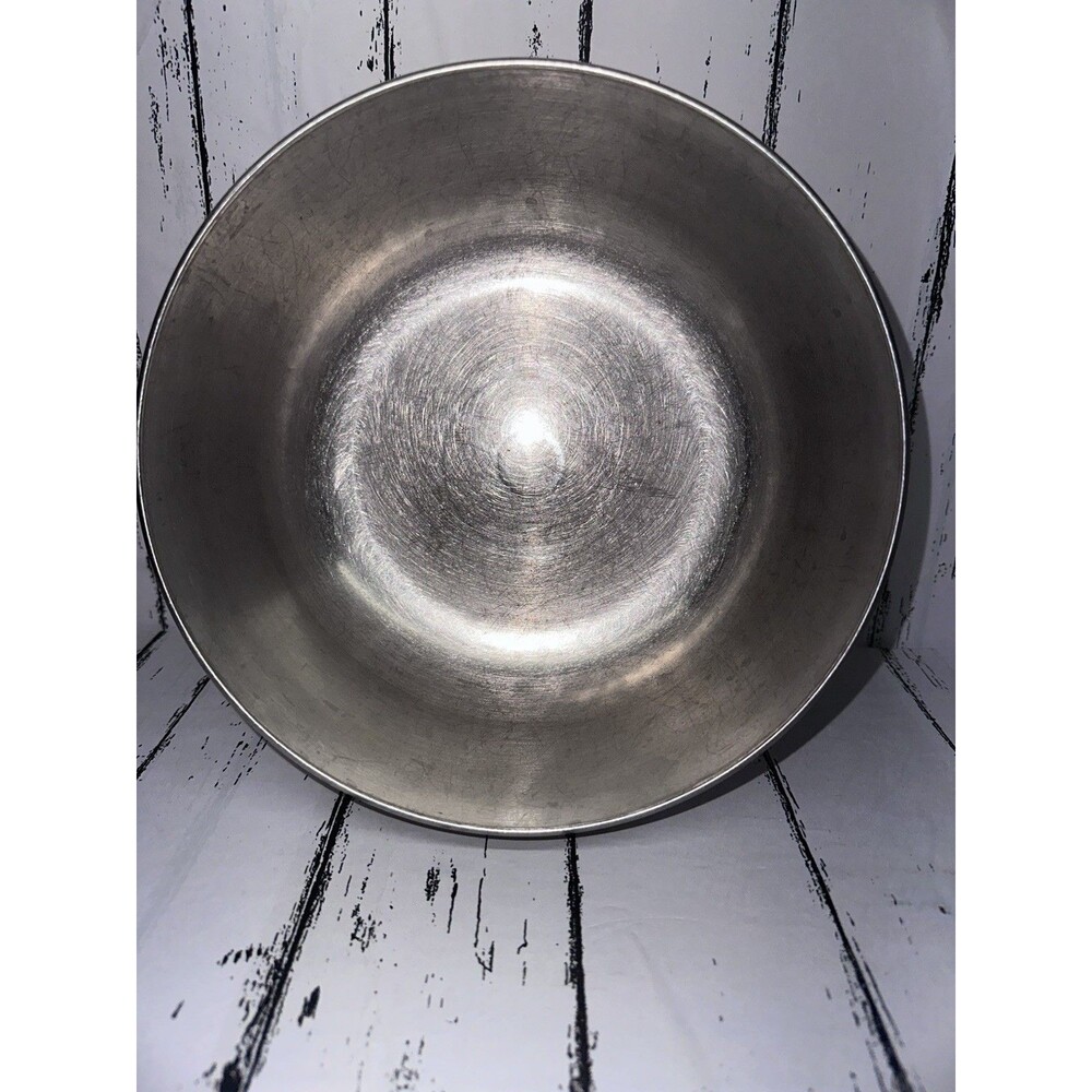 Sunbeam Mixmaster 9 Inch Mixing Bowl Large Stainless Steel Baking USA Made Vtg